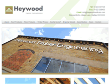 Tablet Screenshot of heywoodrooftruss.com